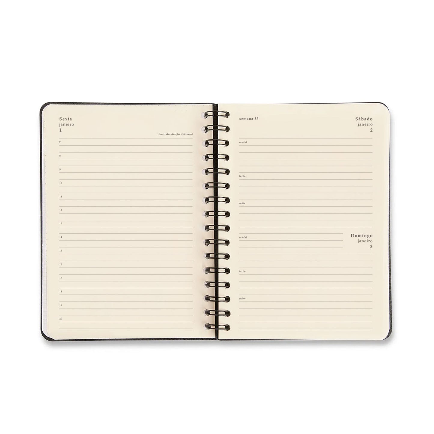 Agenda Planner Wire-o 2027 - Cícero - Clássica Café - Diária A5