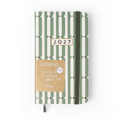 Agenda Planner 2027 - Cícero - Veredas Verde - Semanal Anotações 9x15,5