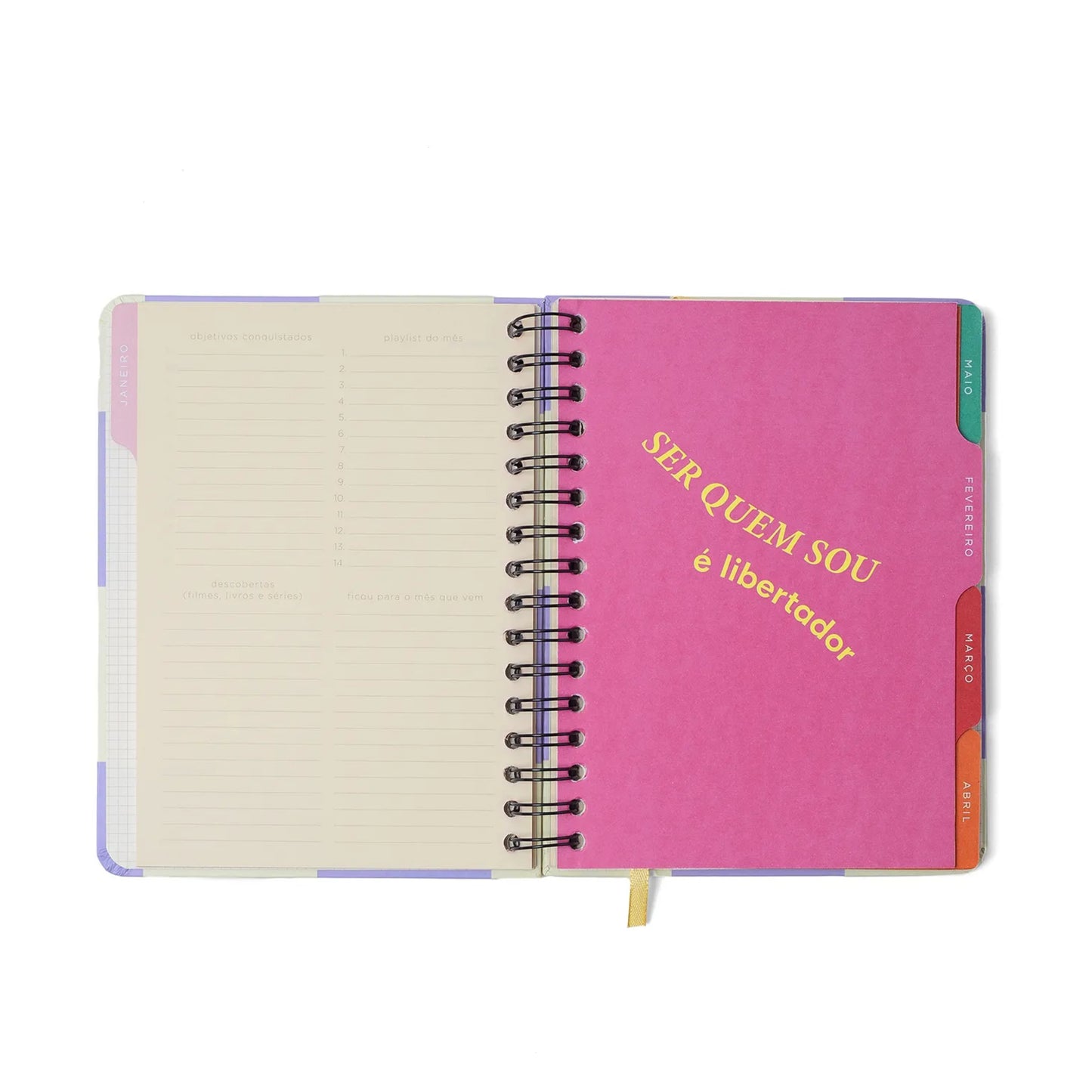Planner Wire-o 2026 - Cícero - Melissa - Semanal Notas c/ Divisórias A5 - Block Bloomy
