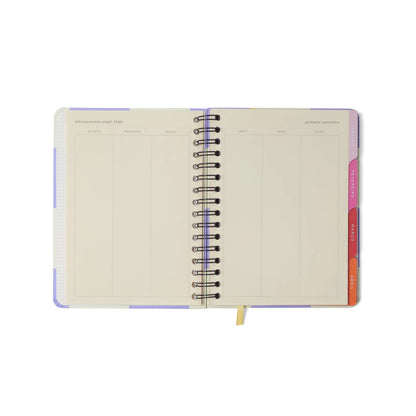 Planner Wire-o 2026 - Cícero - Melissa - Semanal Notas c/ Divisórias A5 - Block Bloomy