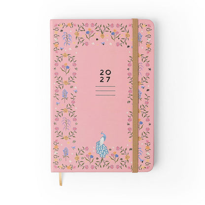 Agenda Planner 2027 - Cícero - Relicário Secreto Coral - Semanal Anotações 14x21