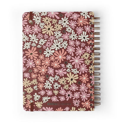 Caderno Espiral - Cícero - Melissa Mini Bloomy Chocolate - Pautado 17x24 10 Matérias 160 Fls