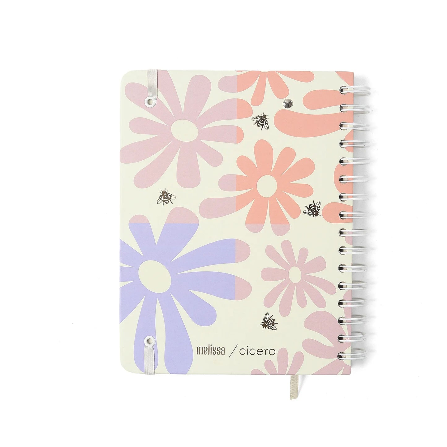 Planner Wire-o 2026 - Cícero - Melissa - Semanal Notas c/ Divisórias A5 - Block Bloomy