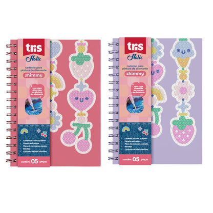 Caderno A5 - Tris - Shimmy - p/ Pintura de Diamante