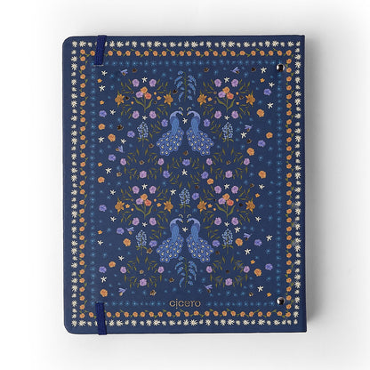 Caderno Criativo Argolado - Cícero - Relicário Realeza Marinho - Pautado 17x24