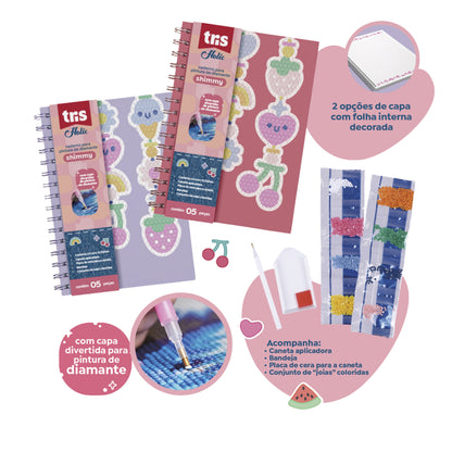 Caderno A5 - Tris - Shimmy - p/ Pintura de Diamante