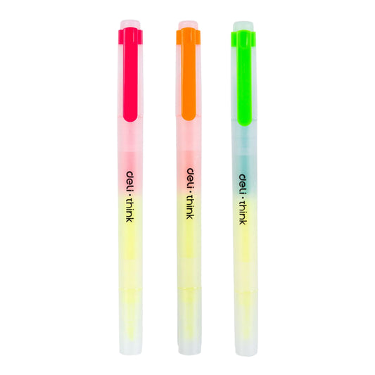 Marca Texto - Deli - Think - Cores Neon - Duplo