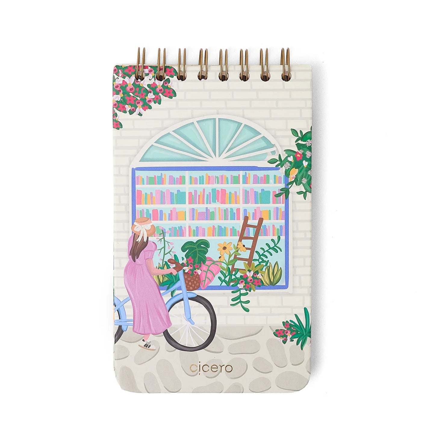 Bloco Wire-O Jornalista - Cicero - Quintal Literário - Pautado 12X20 - Livraria - detalhe