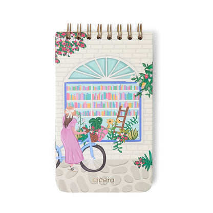 Bloco Wire-O Jornalista - Cicero - Quintal Literário - Pautado 12X20 - Livraria - detalhe