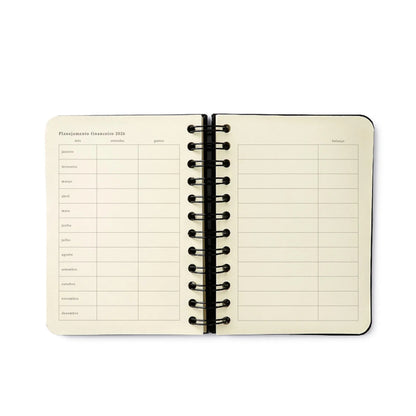 Agenda Planner Wire-o 2026 - Cícero - Melissa - Diária 11,5x16 - Color Bloomy