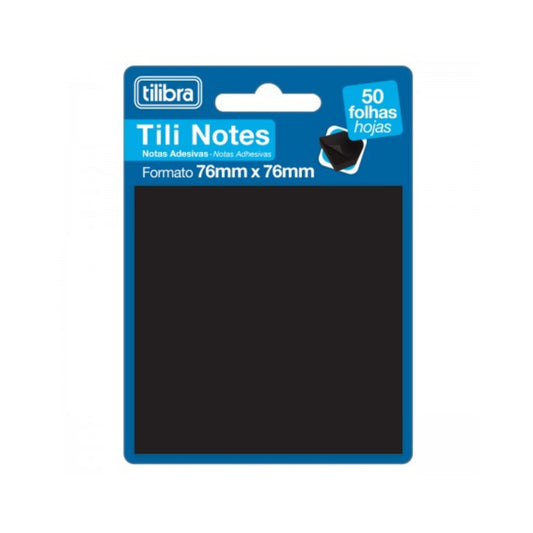 Bloco Adesivo - Tilibra - Tili Notes - Preto