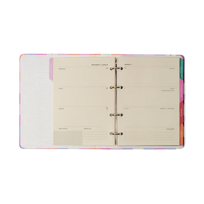 Agenda Planner Argolado 2027 - Cícero - Melissa Mini Bloomy Pistache - Semanal Notas A5