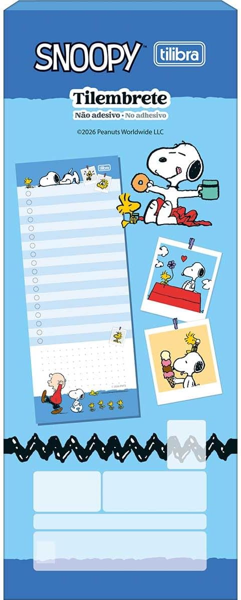 Bloco de Anotações - Tilibra - Tilembrete Snoopy - 82x209mm - 50 Folhas - Nova Estampa - lateral