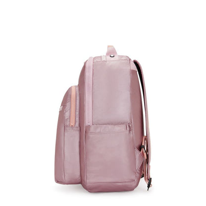 Mochila Kipling Seoul Rosa Bronze Pi Met C