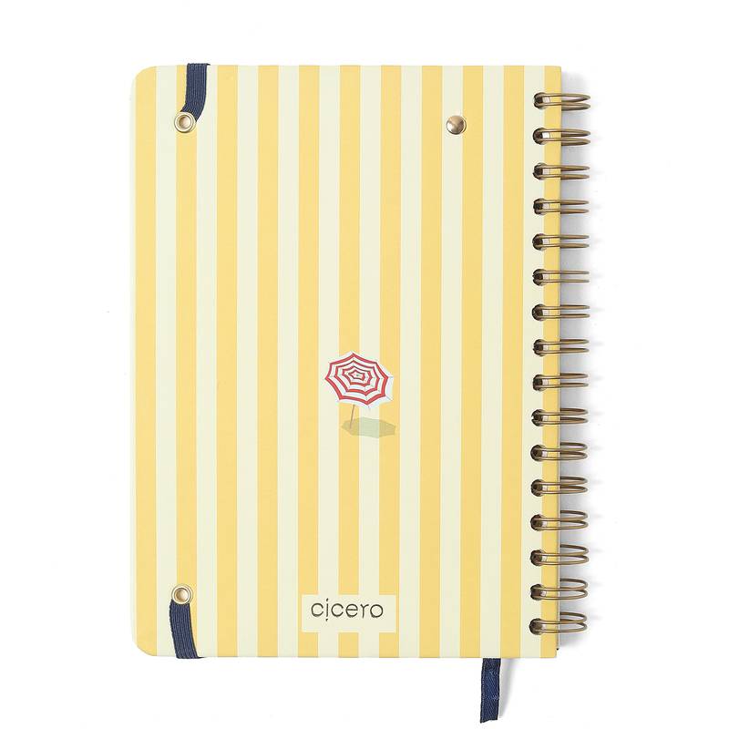 Planner Wire-o 2026 - Cícero - Praia - Semanal Anotações A5 - Sol