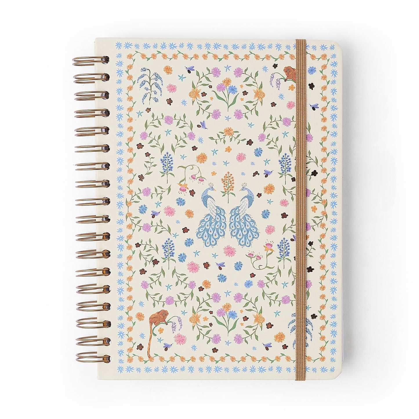 Caderno Espiral - Cícero - Relicário Realeza Off-White - Pautado 17x24 10 Matérias 160 Fls
