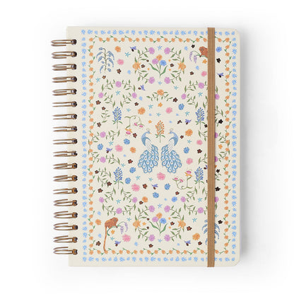 Caderno Espiral - Cícero - Relicário Realeza Off-White - Pautado 17x24 10 Matérias 160 Fls