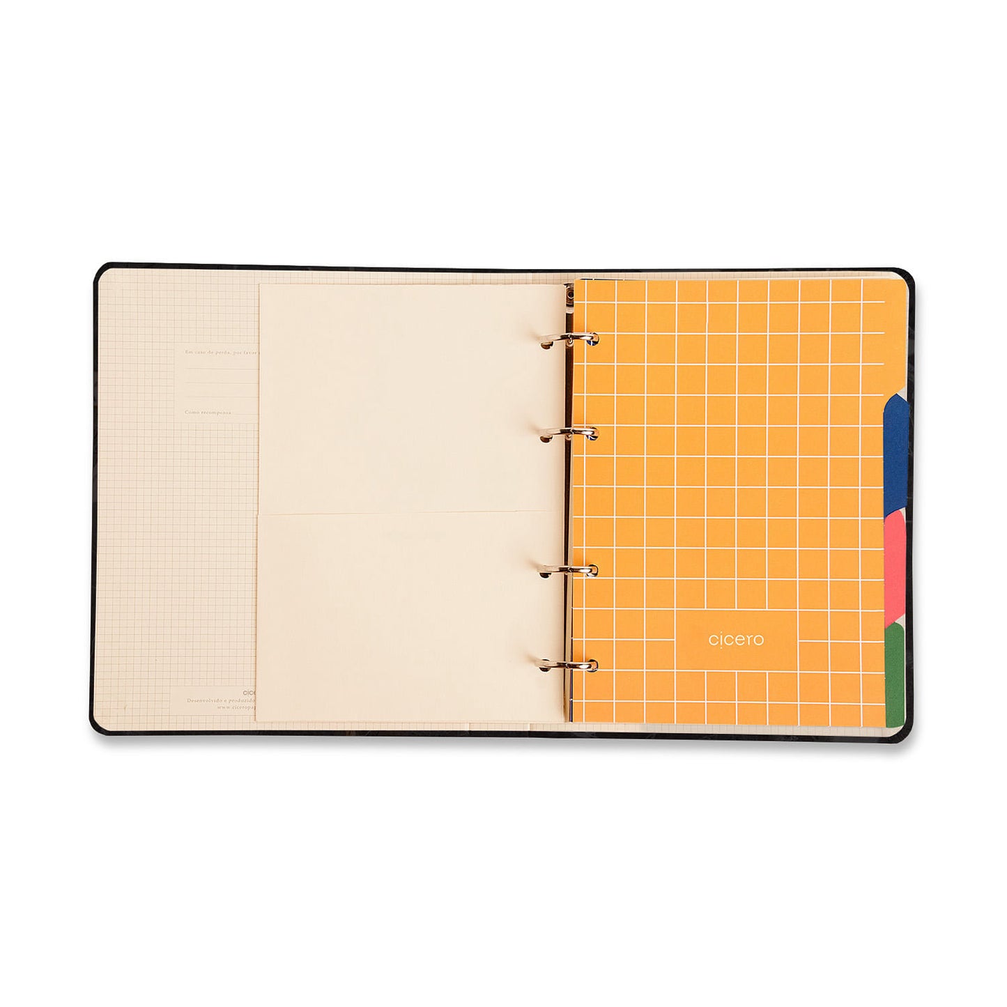 Caderno Criativo Argolado Office Duo - Cícero - Veredas Marrom - Pautado & Pontado A5