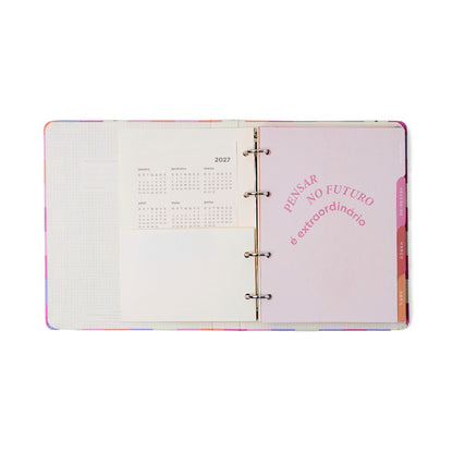 Agenda Planner Argolado 2027 - Cícero - Melissa Mini Bloomy Pistache - Semanal Notas A5