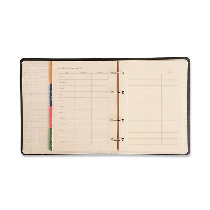 Planner Argolado 2025 - Cícero - Ateliê Semanal Notas A5 Off White