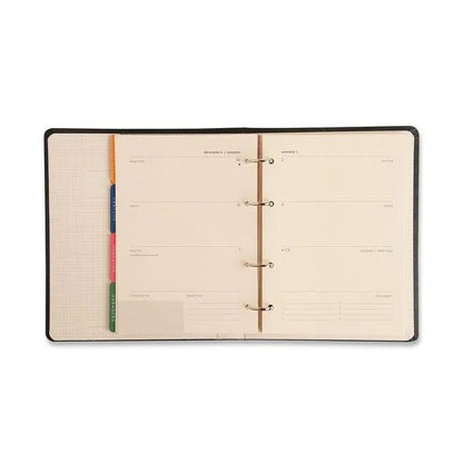 Planner Argolado 2025 - Cícero - Ateliê Semanal Notas A5 Off White