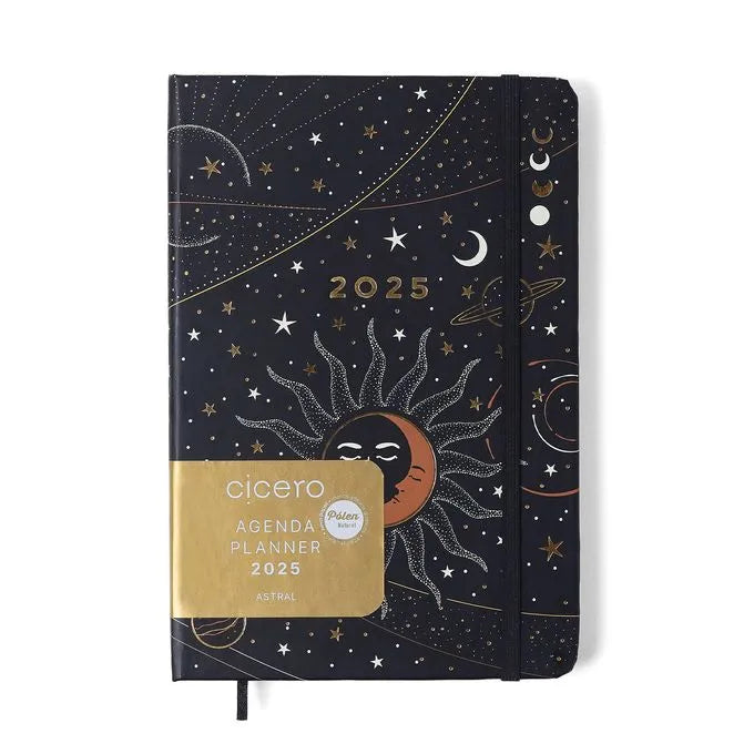 Planner 2025 - Cícero - Astral Semanal Anotações 14x21 Eclipse Preto