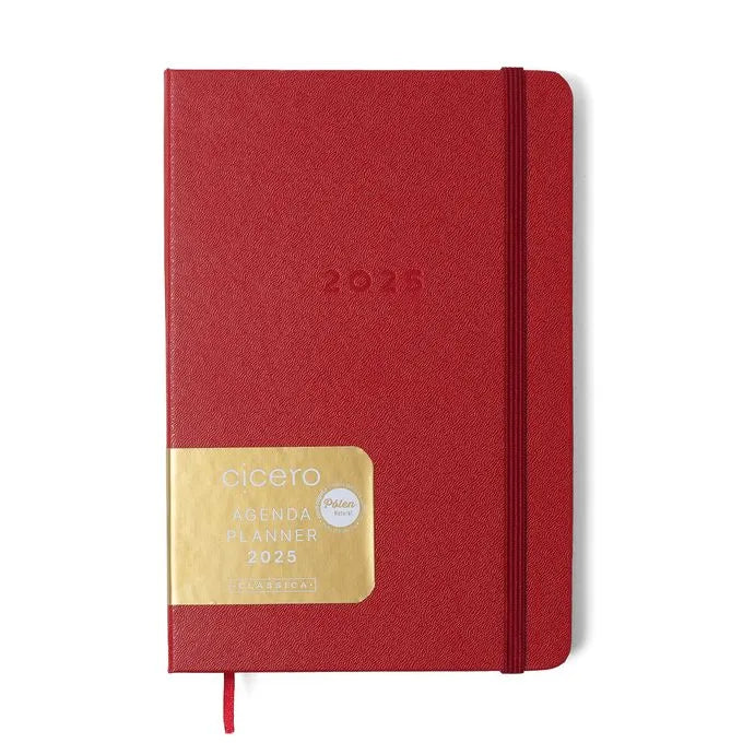 Planner 2025 - Cícero - Clássico Semanal 14x21 Vermelho Quente