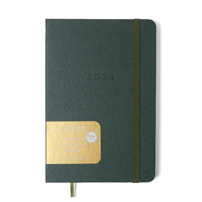 Planner 2025 - Cícero - Clássico Semanal Anotações 14x21 Verde Oliva