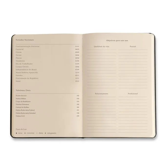 Planner 2025 - Cícero - Clássico Semanal Anotações 14x21 Verde Oliva