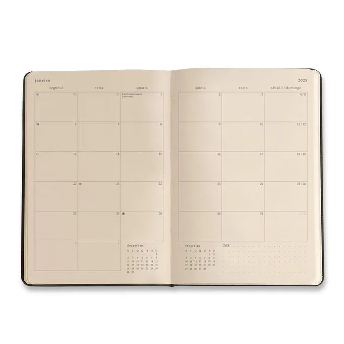 Planner 2025 - Cícero - Clássico Semanal Anotações 14x21 Verde Oliva