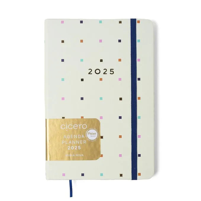 Planner 2025 - Cícero - Bossa Nova Semanal 14x21 Pontos Off White