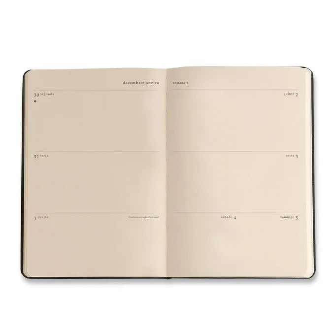 Planner 2025 - Cícero - Bossa Nova Semanal 14x21 Pontos Off White