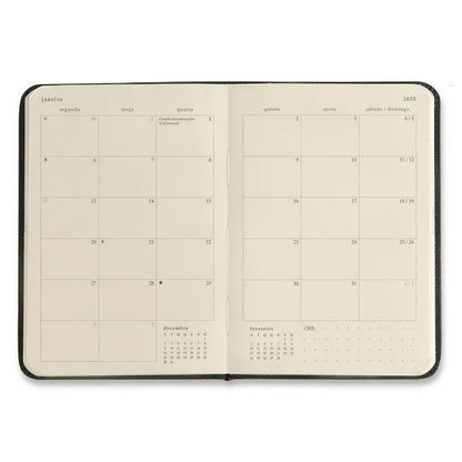 Planner 2025 - Cícero - Kraft Semanal 9x13 Flores Mini