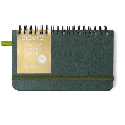 Planner Wire-O 2025 - Cícero - Clássico Semanal Office 15,5x9 Verde Oliva