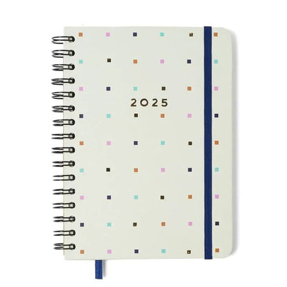 Planner Wire-O 2025 - Cícero - Bossa Nova Semanal Anotações A5 Pontos Off White