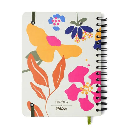 Planner Wire-O 2025 - Cícero - Pólen A5 Semanal Notas c/ Divisórias Aromas Off White