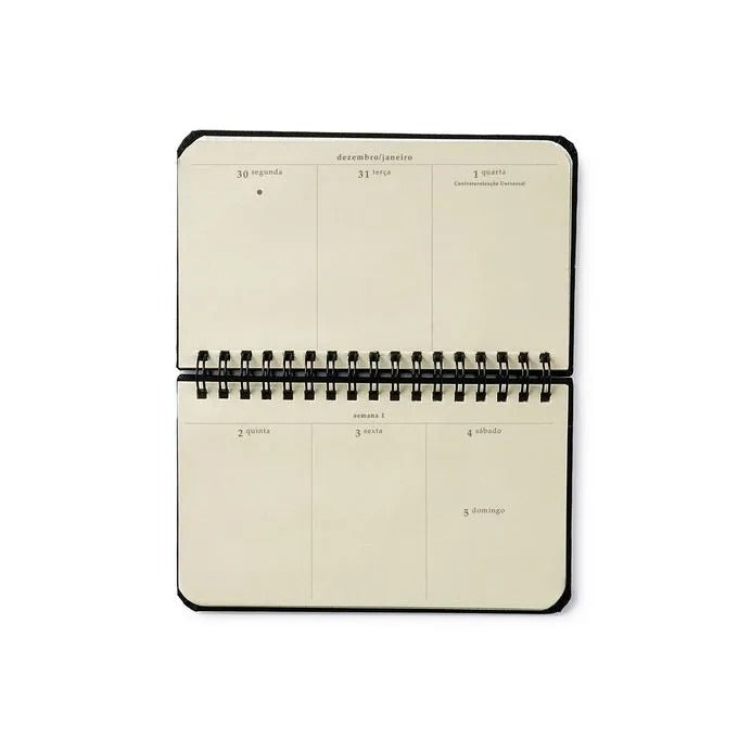 Planner Wire-O 2025 - Cícero - Bossa Nova Semanal Office 15,5x9 Pontos Off White