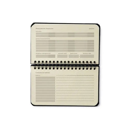 Planner Wire-O 2025 - Cícero - Bossa Nova Semanal Office 15,5x9 Pontos Off White