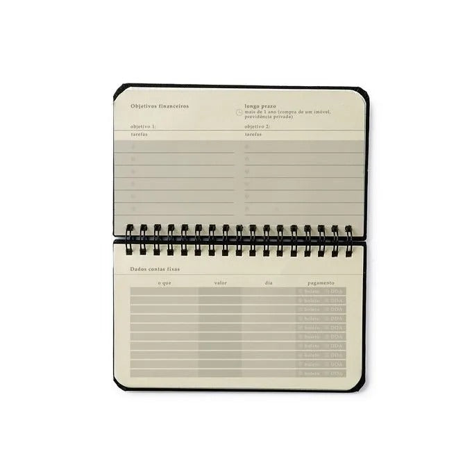 Planner Wire-O 2025 - Cícero - Bossa Nova Semanal Office 15,5x9 Pontos Off White