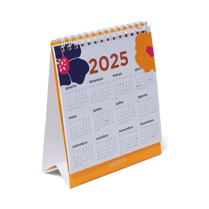 Calendário de Mesa 2025 - Cícero - Pólen Aromas Azul 13x15cm