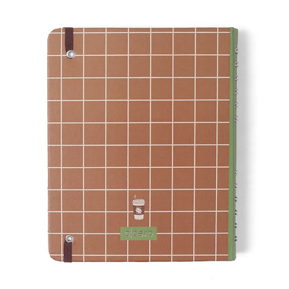 Caderno Organizador - Cicero - Mocha Pistache - Leite - Pautado & Pontado A5