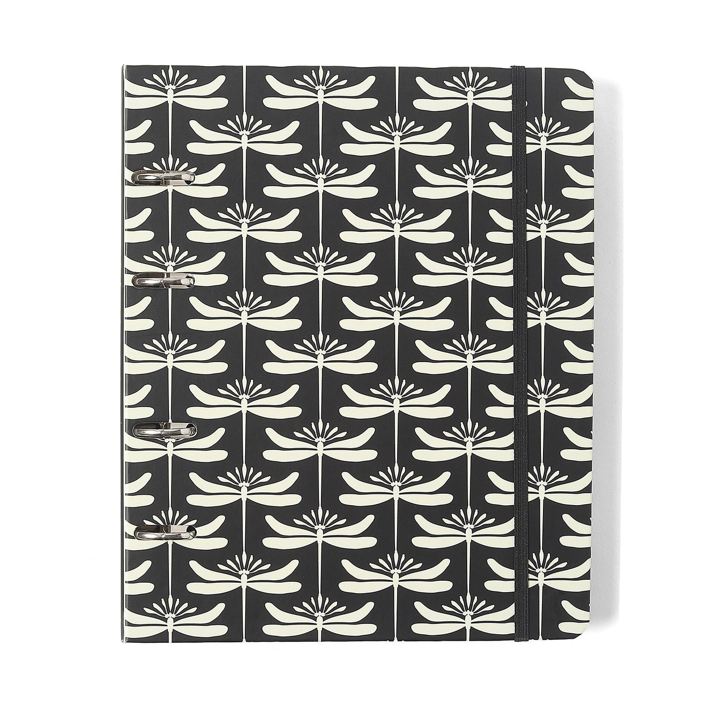 Caderno Criativo Argolado - Cícero - Libélulas Pautado 17x24 Preto