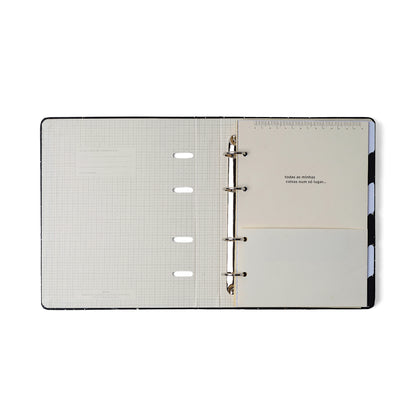 Caderno Criativo Argolado - Cícero - Libélulas Pautado 17x24 Preto