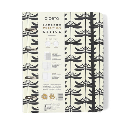 Caderno Criativo Argolado - Cícero - Libélulas Pautado & Pontado A5
