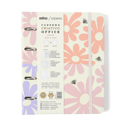 Caderno Criativo Argolado - Cícero - Melissa A5 Block Bloomy