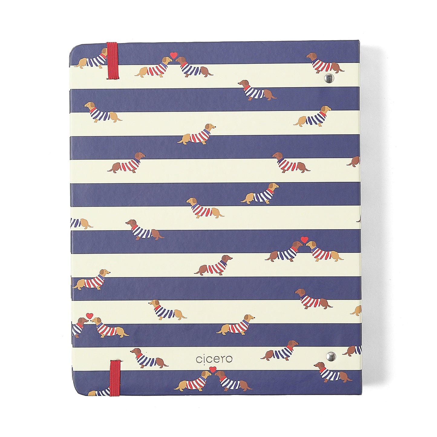 Caderno Criativo Argolado - Cícero - Praia Pautado 17x24 Cachorros