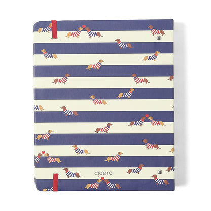 Caderno Criativo Argolado - Cícero - Praia Pautado 17x24 Cachorros