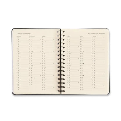 Agenda Planner Wire-o 2026 - Cicero -  Praia - Diária A5 - Sol