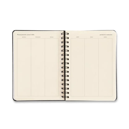 Agenda Planner Wire-o 2026 - Cicero -  Praia - Diária A5 - Sol
