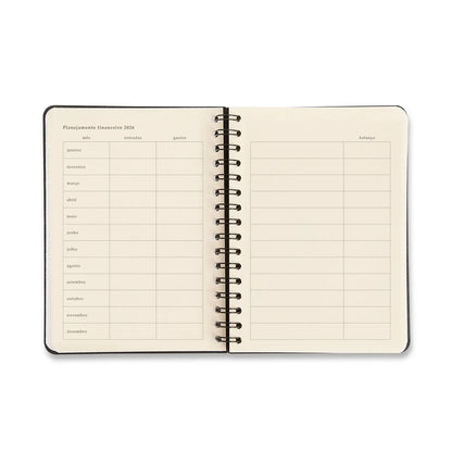 Agenda Planner Wire-o 2026 - Cicero -  Praia - Diária A5 - Sol